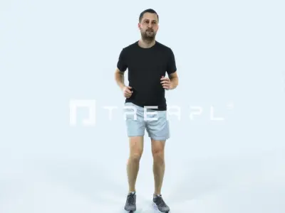 Portrait 07B Running Jogging Football Sports Man Low-poly 3D model