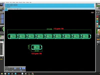 Luxury Decorative Chain Bar Jewelry 3D Model 4195 3D print model