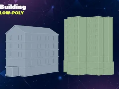 Buildings Free low-poly 3D model