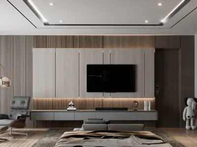  Modern luxury style bedroom 3D model 3D model