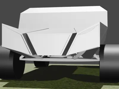 futuristic car 3D model