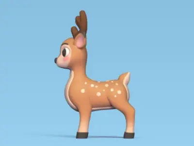 Cartoon Deer 3D print model