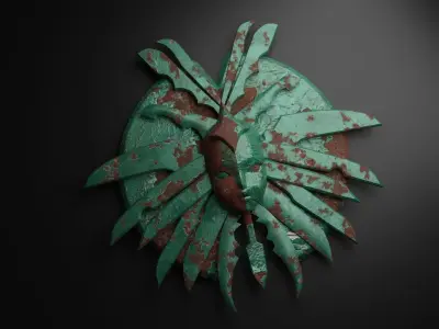 Ancient emblem Low-poly 3D model