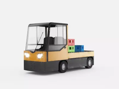 Station Luggage Car 3D model