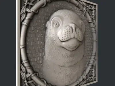 3d STL models for CNC seal 3D model