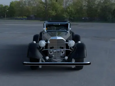 Mercedes 770K Staff Car HDRI 3D model