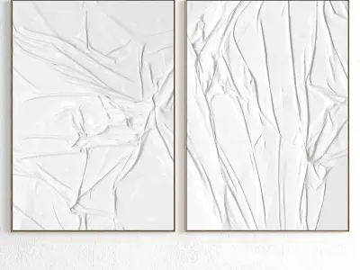 Plaster Two Photo Frame 279 Low-poly 3D model