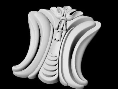 Central decor ornament for furniture 3D model 235