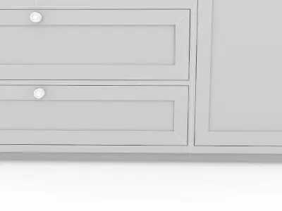 modern wardrobe 3D model Low-poly 3D model