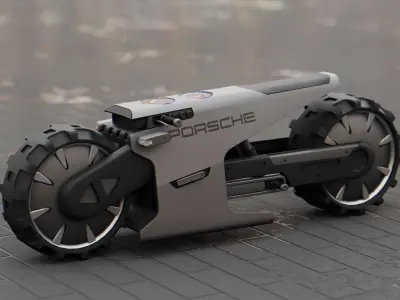 PORCHE CONCEPT VEHICLE RIGGED 3D model