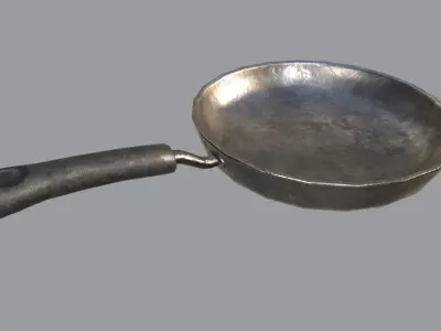 Kitchen Pans PBR Low-poly 3D model