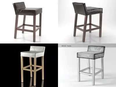 SAAR kitchen and bar stool 3D model