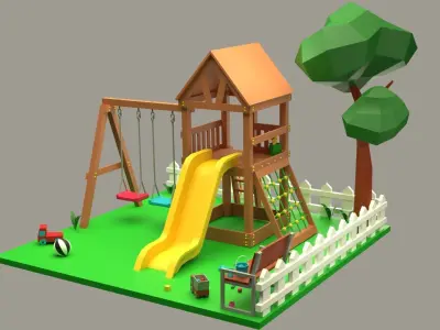 Playground Room 8  Low-poly 3D model