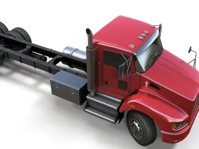 Kenworth t440 Cab Chassis truck Low-poly 3D model