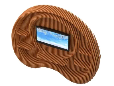 Parametric wall TV 3D model 10 3D model