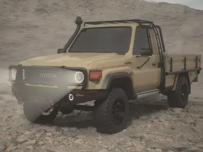 toyota land cruiser 79 series Low-poly 3D model