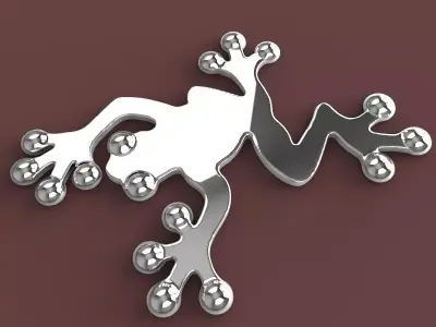 Frog Sticker 3D model