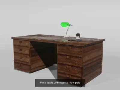 Game objects for  office 3D Model Collection