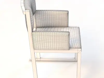  Emily Arm Dining Chair 3D model