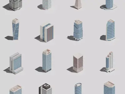 Office pack Low-poly 3D model
