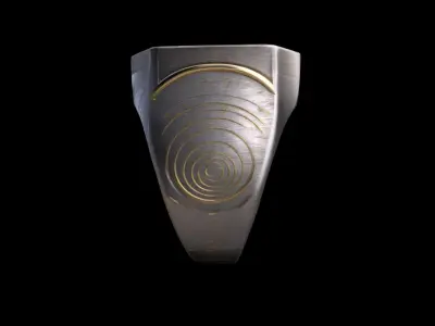 High 3d Render Artificial Signet Ring 3D model