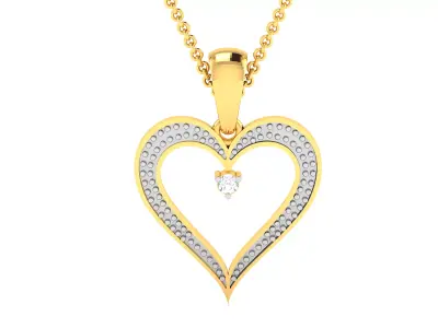 Women Heart Pendant 3D print model