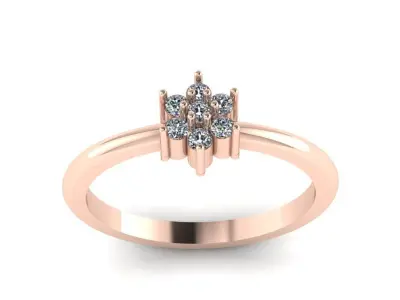 Jewelry Diamond Ring 3D Print Model  3D print model shop