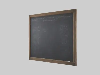 Chalkboard Wall Low-poly 3D model