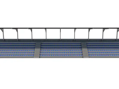 Tribune stadium with seats 3D model