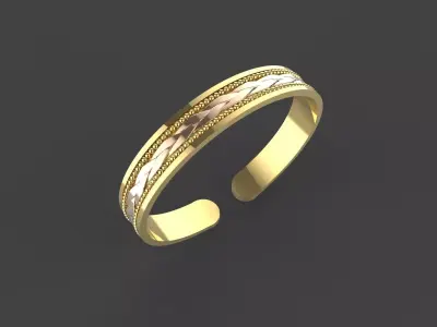 3D Model - Elegant Gold Bracelet 3D print model