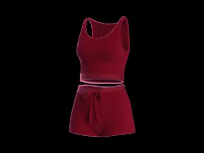 Plush short and top  3D model