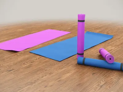 Yoga mats 3D model