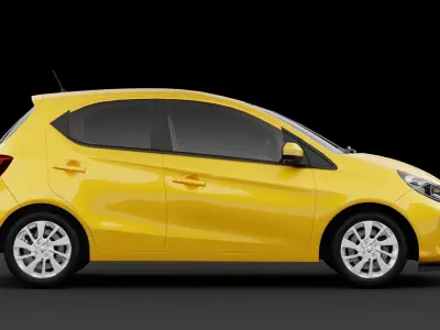 Honda Brio Satya 2020 With Interior HQ Low Poly Low-poly 3D model