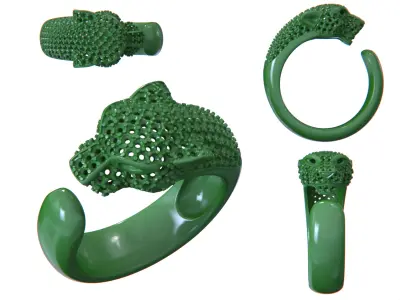 Panther Ring 3D print model