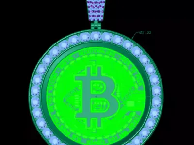 Bitcoin Diamond Pendant 3D Model 3DM  STL 21K Gold Design 3D print model