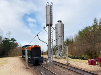 BUILD-0001 Diesel and Sand set H0-scale US 3D print model