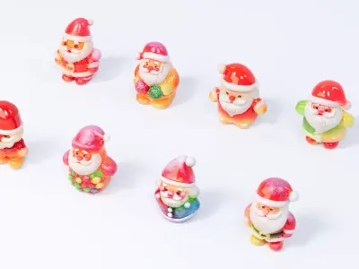 Christmas Santa Claus Candy 3D model