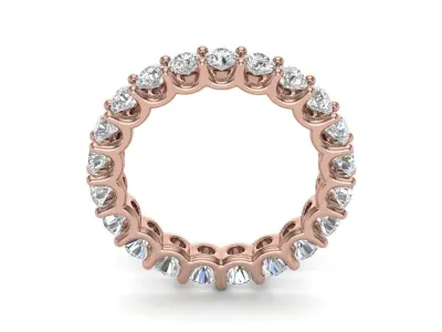 U Shaped Eternity Ring 3mm stone size swiss 12 and EU52 3D print model