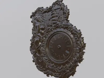 Wooden Clock Decor 3D print model buy
