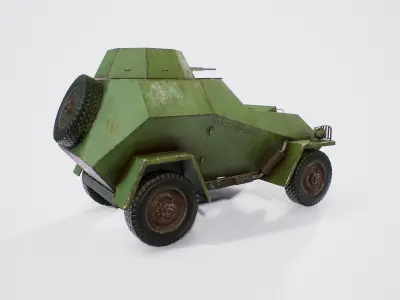 BA-64 - Soviet Scout Car Free low-poly 3D model