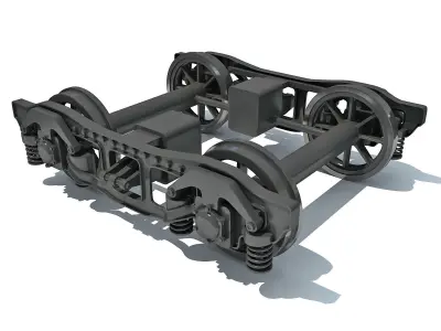 Train Bogie Wheels 3D model