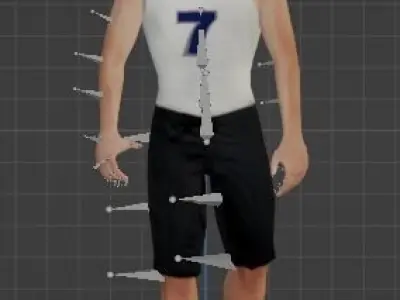 Male Basketball Player Low-poly 3D model