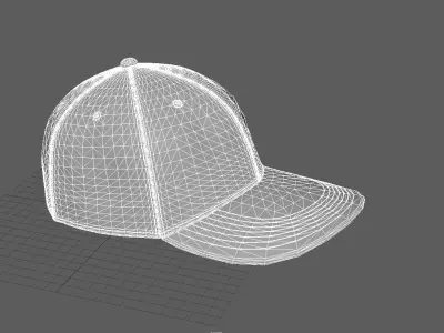 Stylish 3D Cap Design Optimized for Rendering and Animation Free 3D model