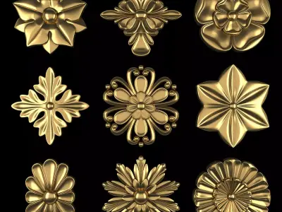 Ornament Element Pack 14 3D model