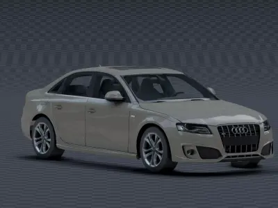Audi - S4 Low-poly 3D model