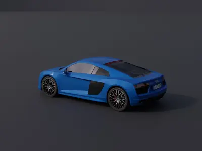 Audi R8 Low-poly 3D model