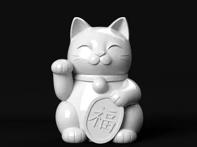 Maneki-neko 3D print model