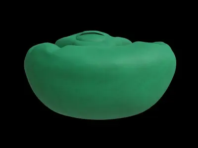 Large Green Bean Bag Chair 3D model