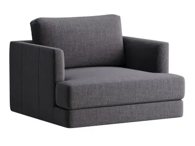 Haven Leather Chair and a Half 3D model