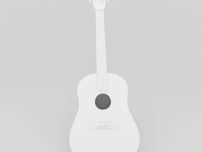 Acoustic guitar 3D model